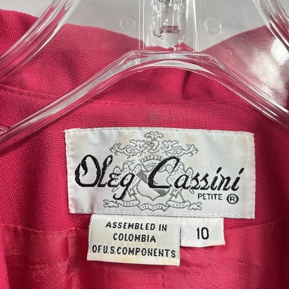Vintage Oleg Cassini Pink Blazer Barbie Short Sleeve Sz 10 Barbie - Picture 4 of 6